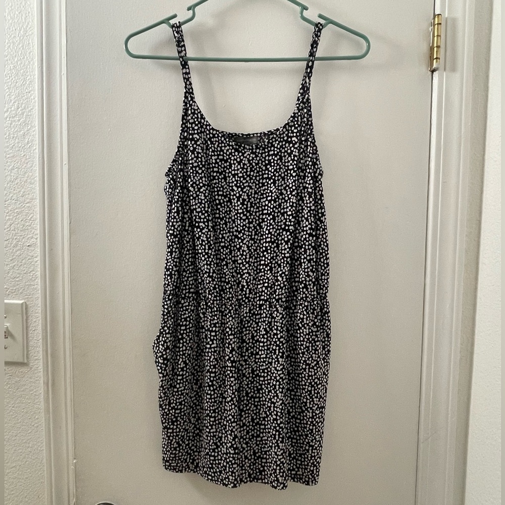 Vince Camuto Black and White Romper with Pockete